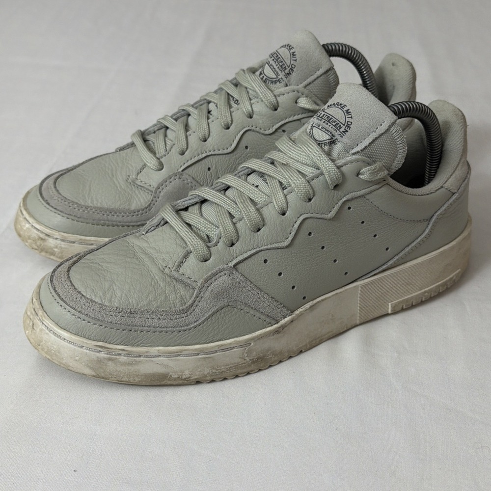 Adidas Original Supercourt EE6045 Womens Sz 8.5 Shoes Fit Gym Ash Silver Leather